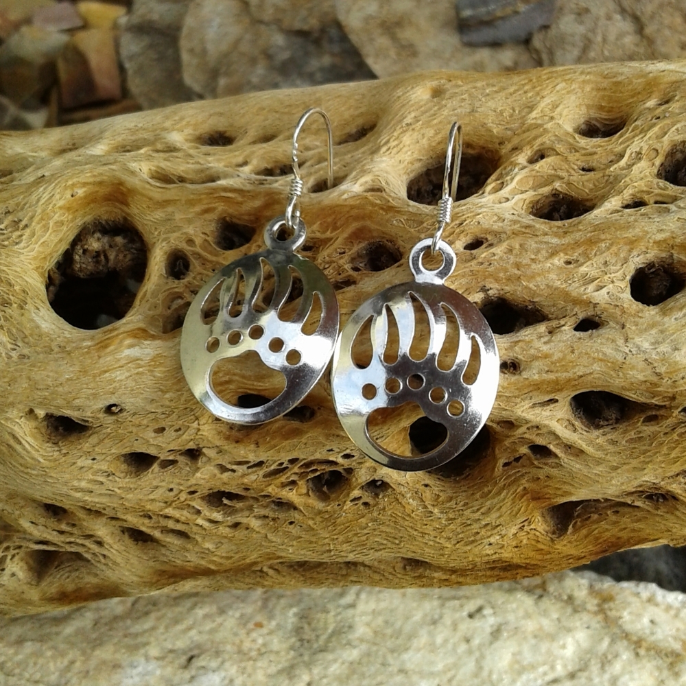Sterling Silver Bear Claw EARRINGS - Picture 6 of 7